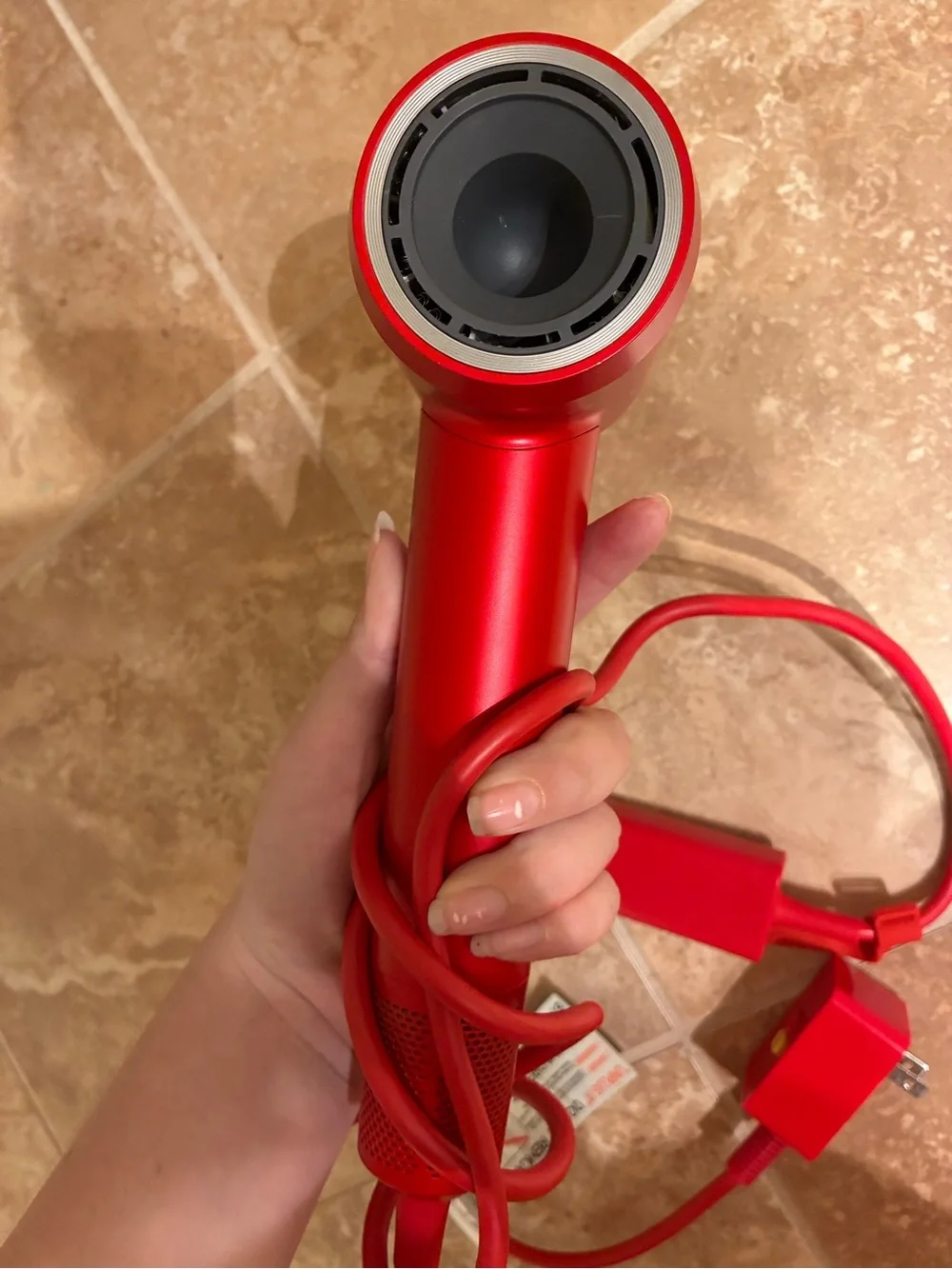 Laifen Red Corded Hair Dryer - Sleek Travel-Friendly Styling Tool